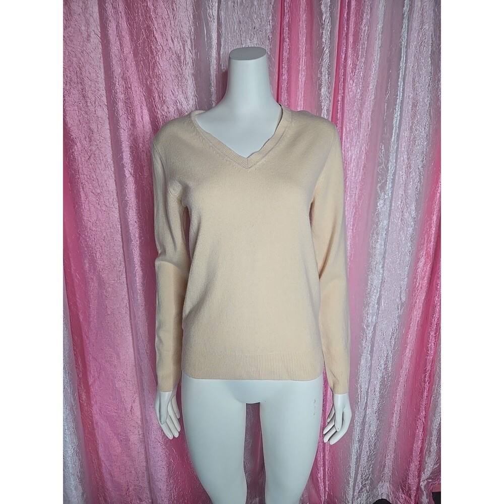 Cashmeren Cream Cashmere Merino Wool Preppy City Sweater Size Medium